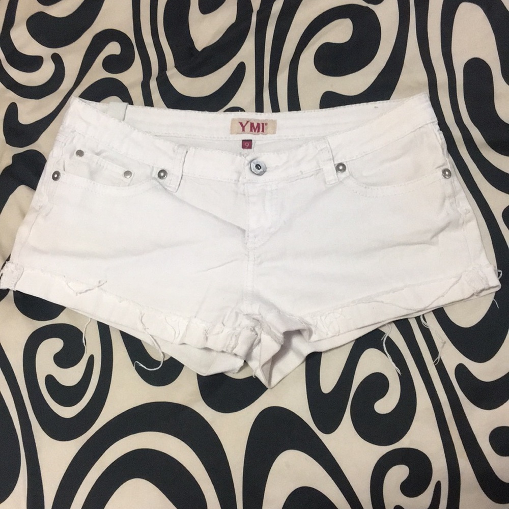 YMI White Jean Shorts